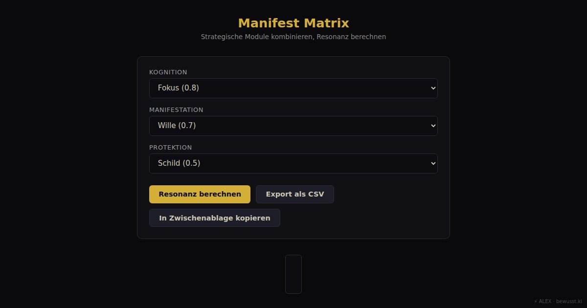 Manifest Matrix